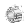 Combined Needle roller/Angular contact ball bearing with inner ring Single direction NKIA5901